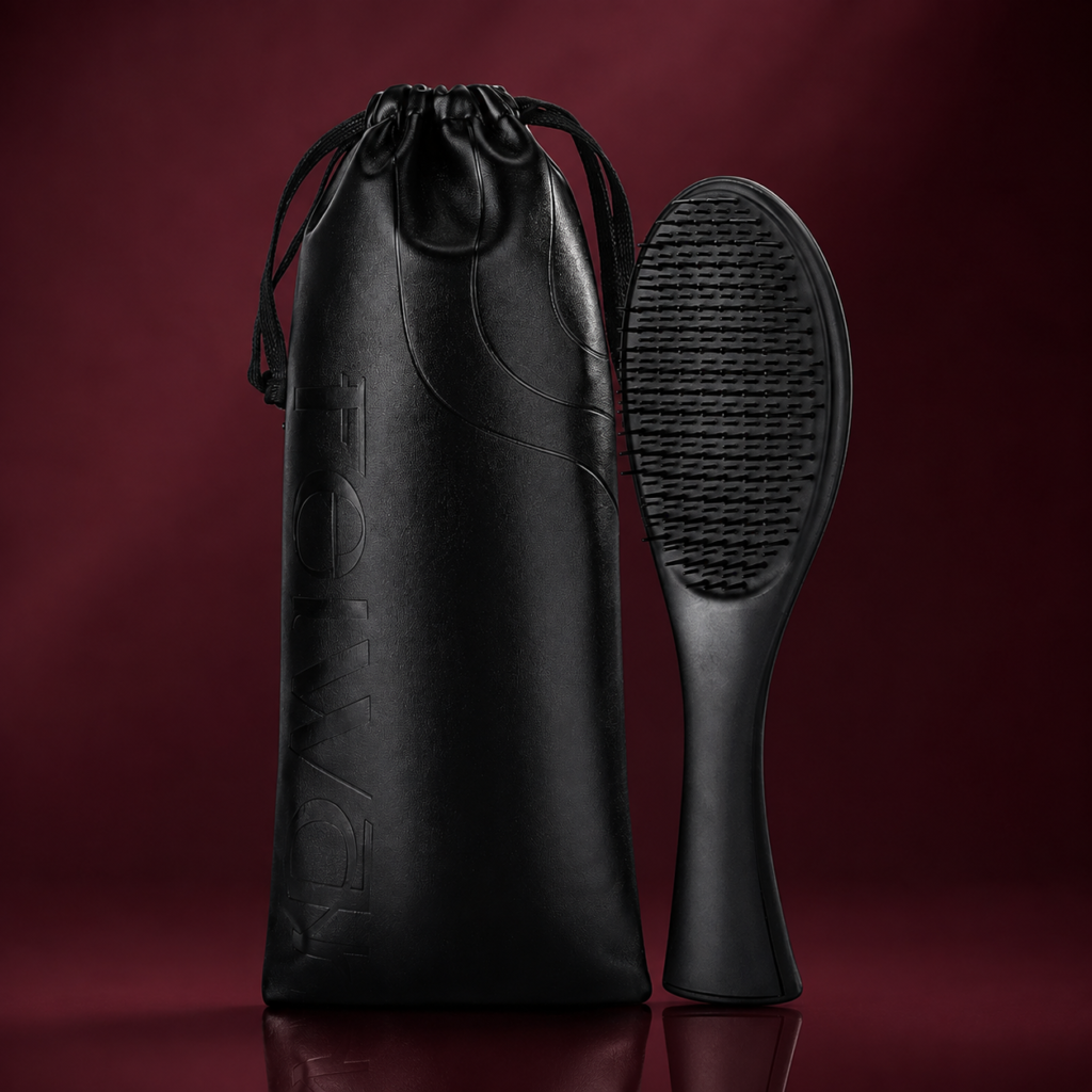 detangling bag and brush